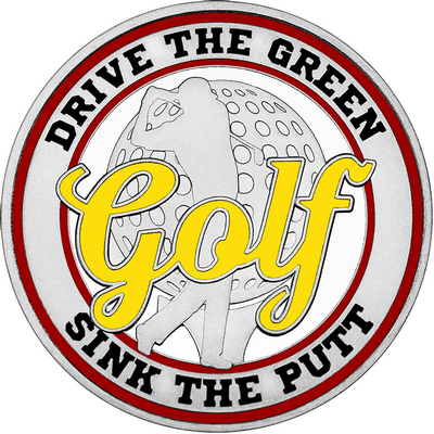 Yellow "Golf" with Maroon Outer Circular Borders